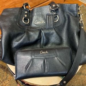 Coach Ashley Satchel with Matching Wallet